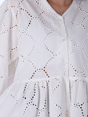 Peplum Blouse - 3/4 Sleeves