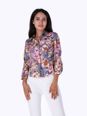 Marie Louis Women's All-Over Floral Print Shirt