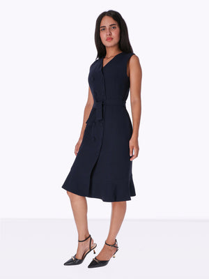 Double Breasted Dress - Sleeveless