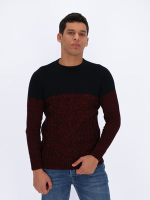 Heather Self Patterned Pullover