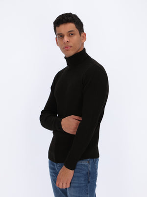 Interlace Ribbed Knitted Sweater