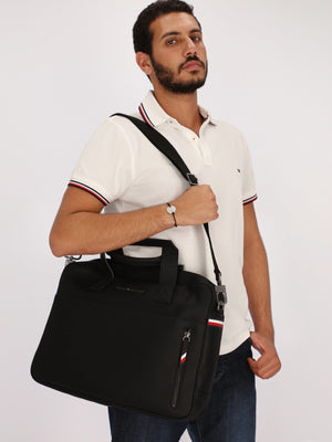 Tommy Hilfiger Other Accessories Black / OS Pebble Effect Computer Bag