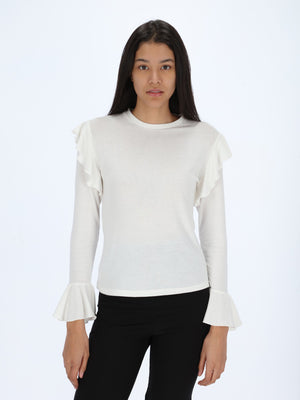 Pullover with Ruffles