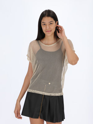 Shimmery Mesh Top