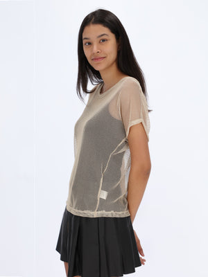 Shimmery Mesh Top
