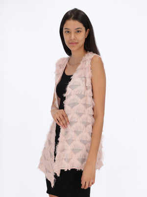 Feather Sleeveless Vest