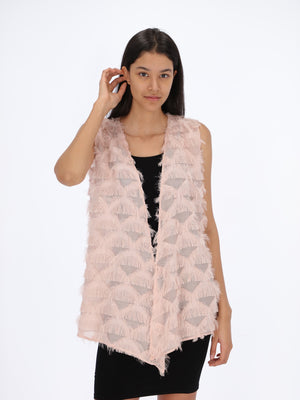 Feather Sleeveless Vest