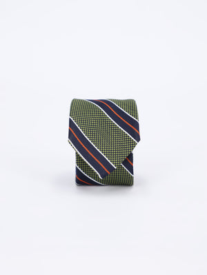 Daniel Hechter Men's Textured Diagonal Stripes Necktie and Pocket Square