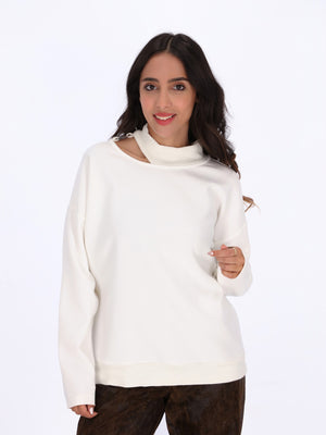 Mazoura Women's Cutout shoulder Pullover