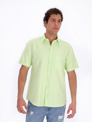 BTM Men's Rolled-UP Short Sleeves Shirt - Plus Size Up to 8XL