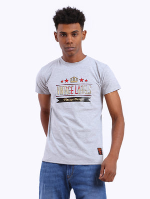 Zigzag Men's Vintage Labels Front Print T-Shirt