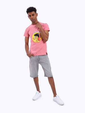 Zigzag Men's Ear Muff Front Print T-Shirt