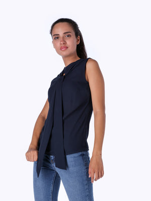 Marie Louis Women's Tie-Neck Sleeveless Top