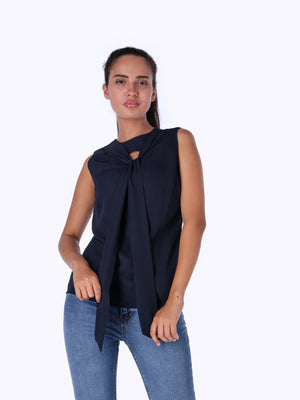 Marie Louis Women's Tie-Neck Sleeveless Top