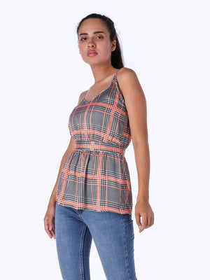 Marie Louis Women's Checkered Blouse