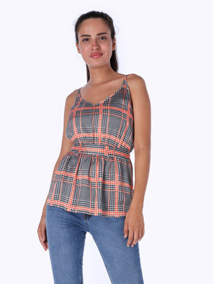 Marie Louis Women's Checkered Blouse