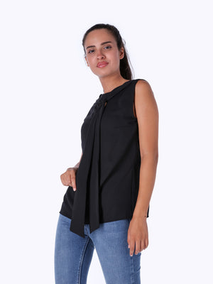 Marie Louis Women's Tie-Neck Sleeveless Top