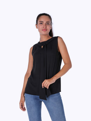 Marie Louis Women's Tie-Neck Sleeveless Top