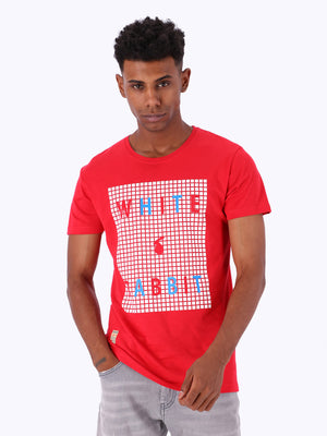 White Rabbit Men's Front Print T-Shirt