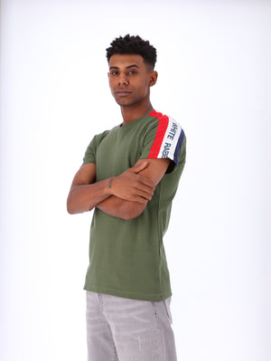 White Rabbit Men's Color-Block Shoulders T-Shirt