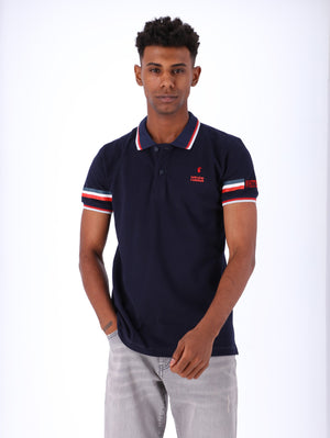 White Rabbit Men's Colored Panels Polo Shirt