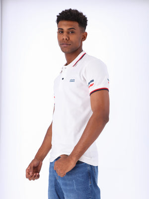 White Rabbit Men's Colored Panels Polo Shirt