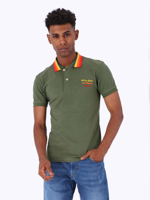 White Rabbit Men's Color-Block Collar Polo Shirt