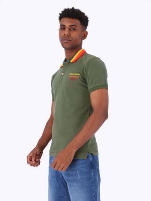 White Rabbit Men's Color-Block Collar Polo Shirt