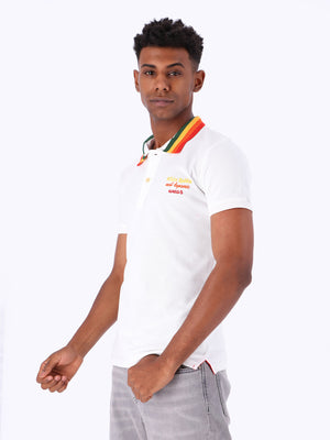 White Rabbit Men's Color-Block Collar Polo Shirt