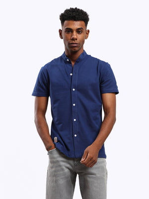 White Rabbit Men's Mandarin Collar Polo Shirt