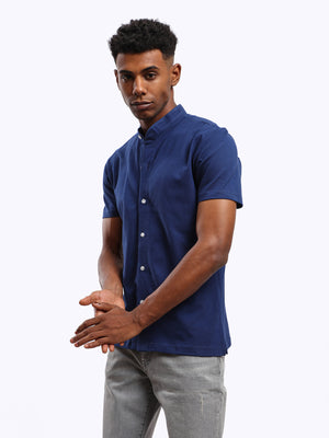 White Rabbit Men's Mandarin Collar Polo Shirt