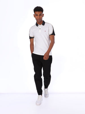 White Rabbit Men's Paneled Sleeve Polo Shirt