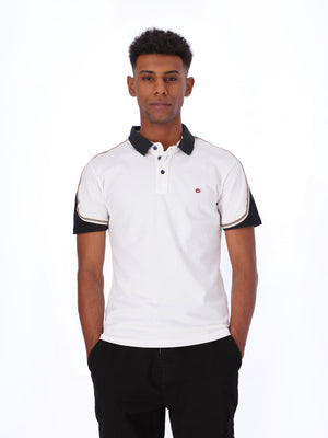 White Rabbit Men's Paneled Sleeve Polo Shirt