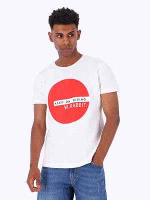 White Rabbit Men's "Keep On Risihg" Front Print T-Shirt