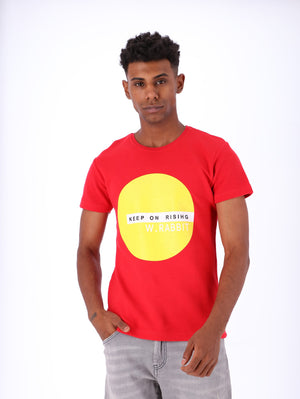 White Rabbit Men's "Keep On Risihg" Front Print T-Shirt