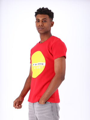 White Rabbit Men's "Keep On Risihg" Front Print T-Shirt