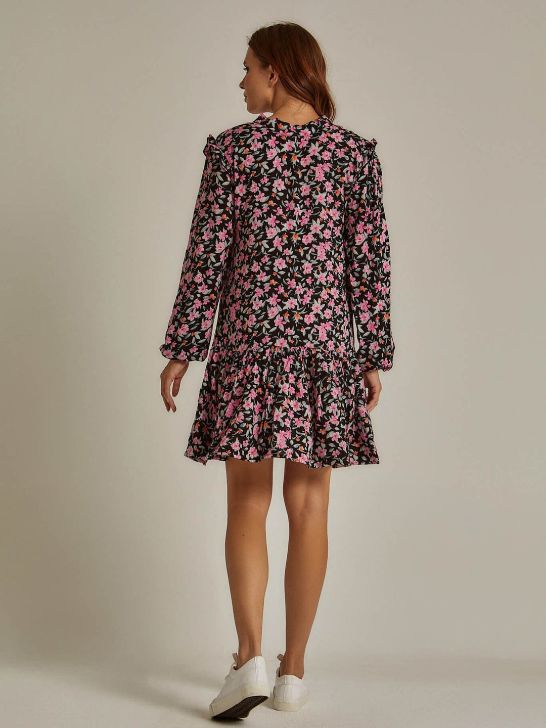Dress - Floral Pattern - Short Length