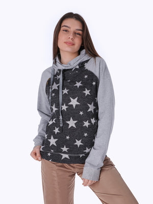Hoodie - All-Over Star Print