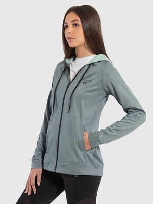 Magma Women's Fleece-lined Heather Blue Hoodie