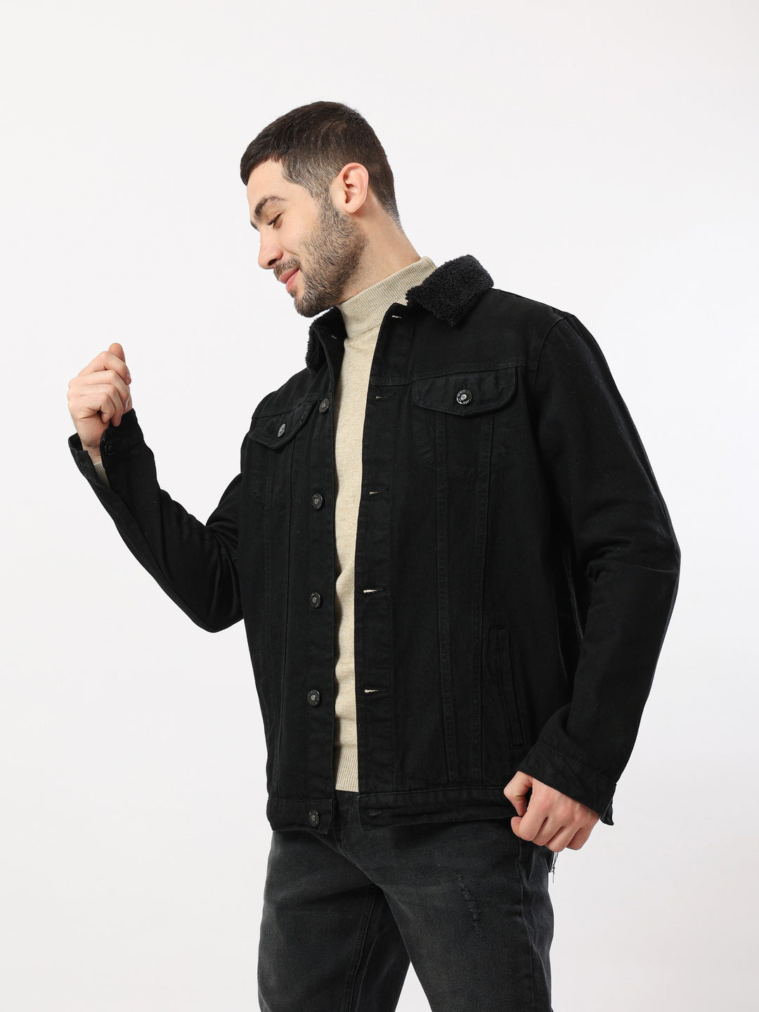 Jacket - Buttoned -Turn Down Neck