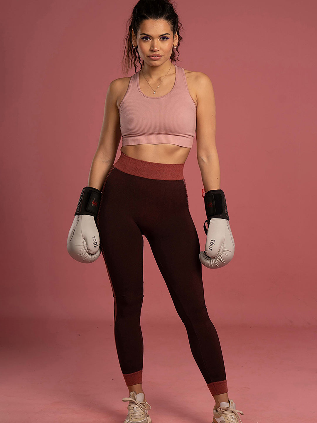 Leggings - Contrast Hems - Side Print