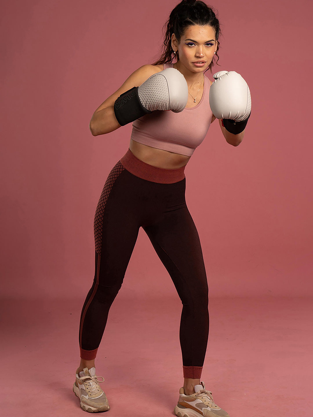 Leggings - Contrast Hems - Side Print