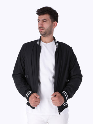 OR Men's Striped Hem Bomber Jacket