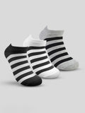 Stitch Women's Pack of 3 Lycra Socket Striped Socks