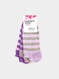 Stitch Women's Pack of 3 Lycra Socket Striped Socks