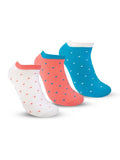Stitch Women's Pack of 3 Lycra Socket Dotted Socks