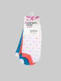 Stitch Women's Pack of 3 Lycra Socket Dotted Socks