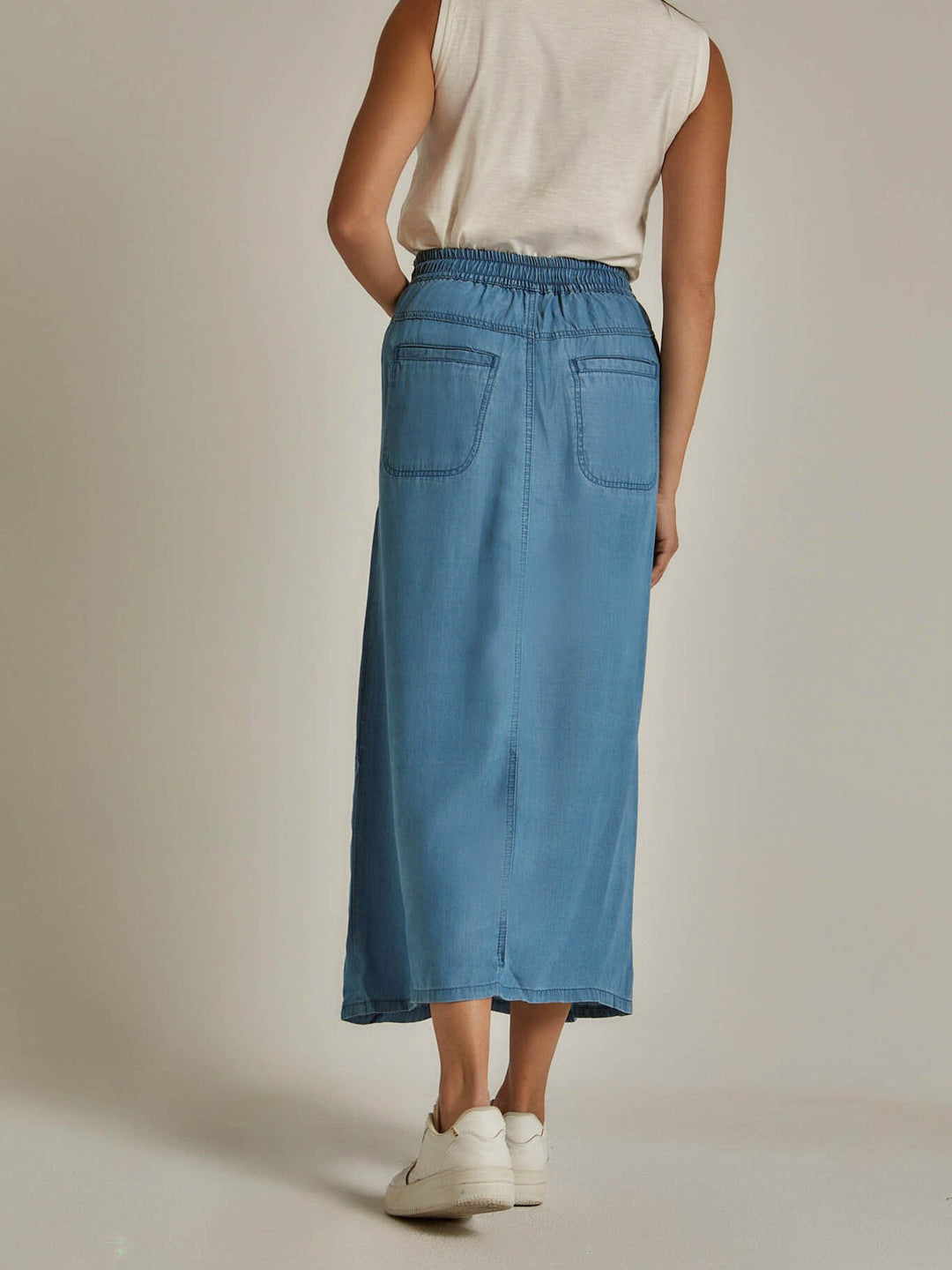 Skirt - Front Slit - Elasticated Waist