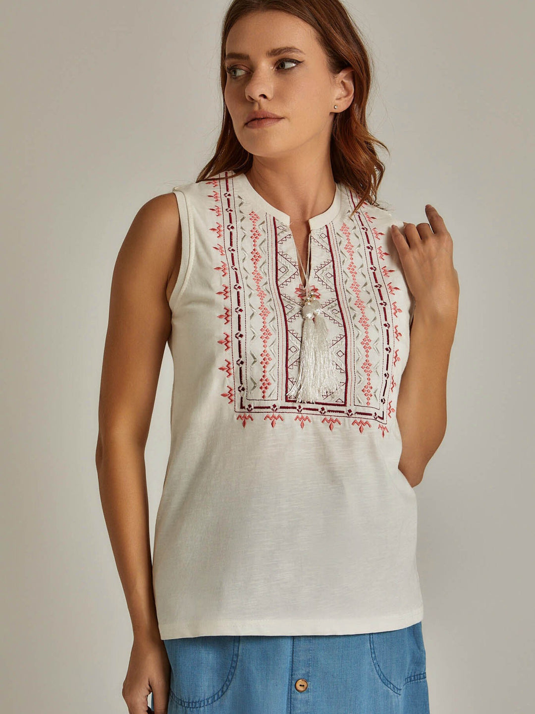 Top - Tribal Pattern - Sleeveless